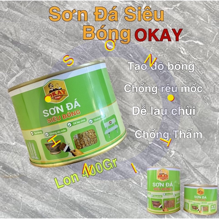 SƠN ĐÁ OKAY SIÊU BÓNG 400G