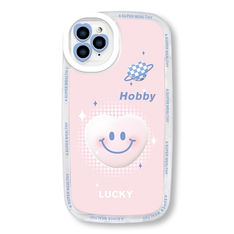 Ốp lưng iphone ốp Điện Thoại Silicone Hình Mặt Cười Kèm Dây Đeo Cho iPhone 14 13 12 11 PROMAX XS XR XSMAX SE2020 6 7 8PLUS