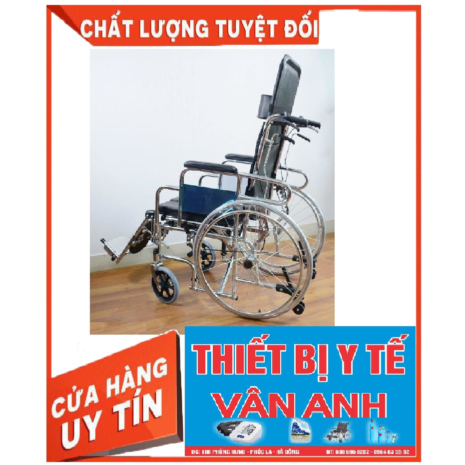 [SẴN HÀNG] Xe lăn tay có bô và ngả nằm Lucass X7