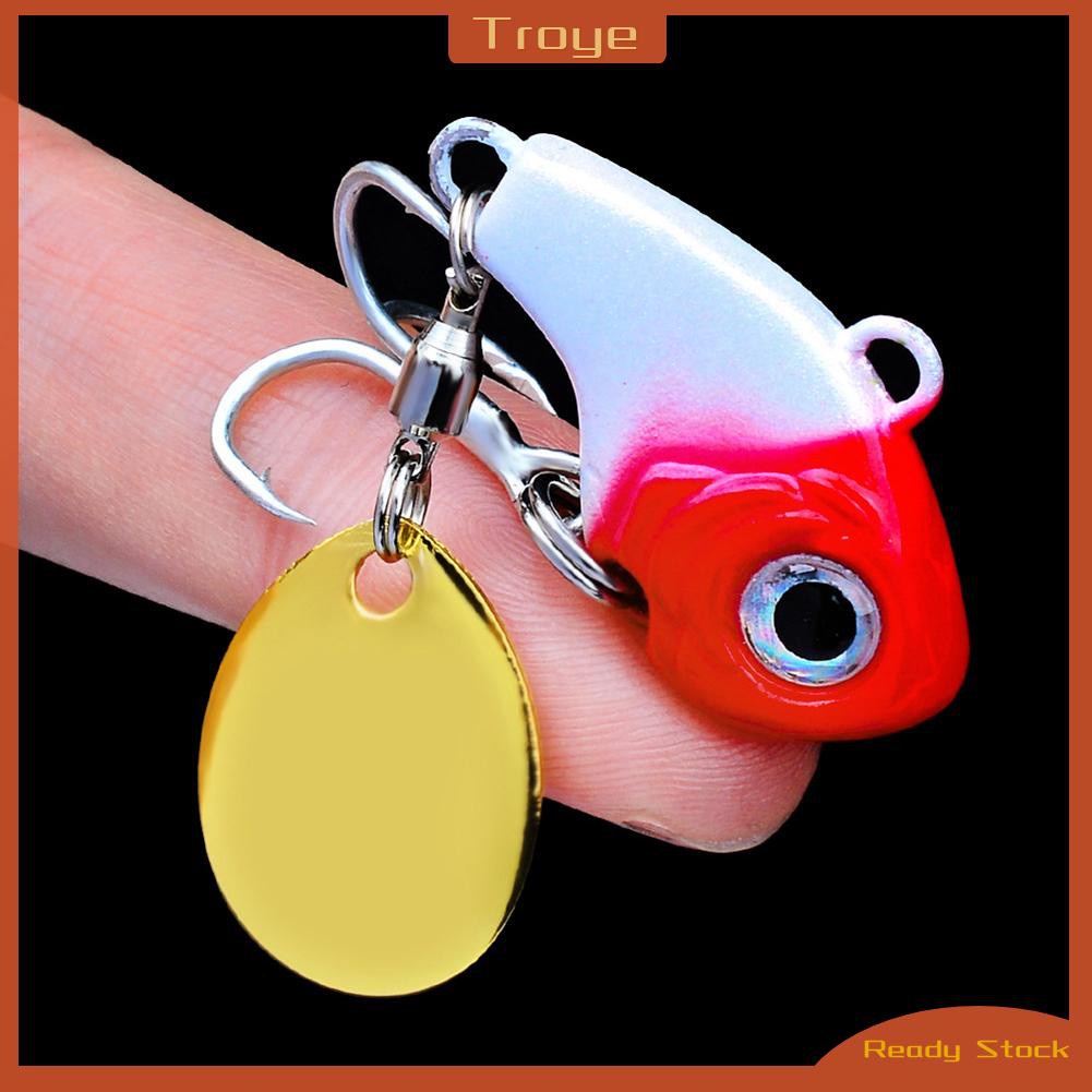 Metal Hard Spinner Fishing Lure with Treble Hook Rotating VIB Long Cast Bait 20g Fishing Gear