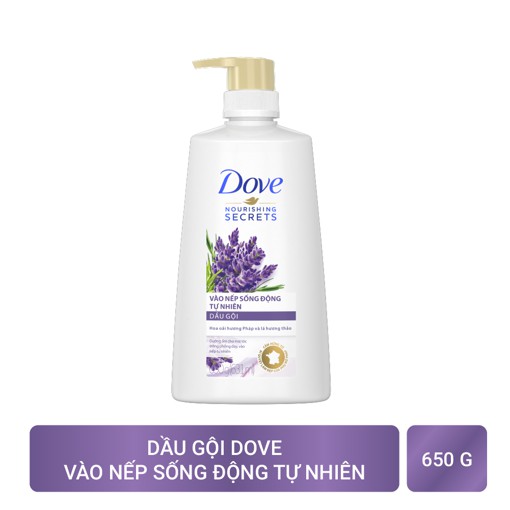 Dầu gội Dove vào nếp tinh dầu oải hương và hương thảo 650g