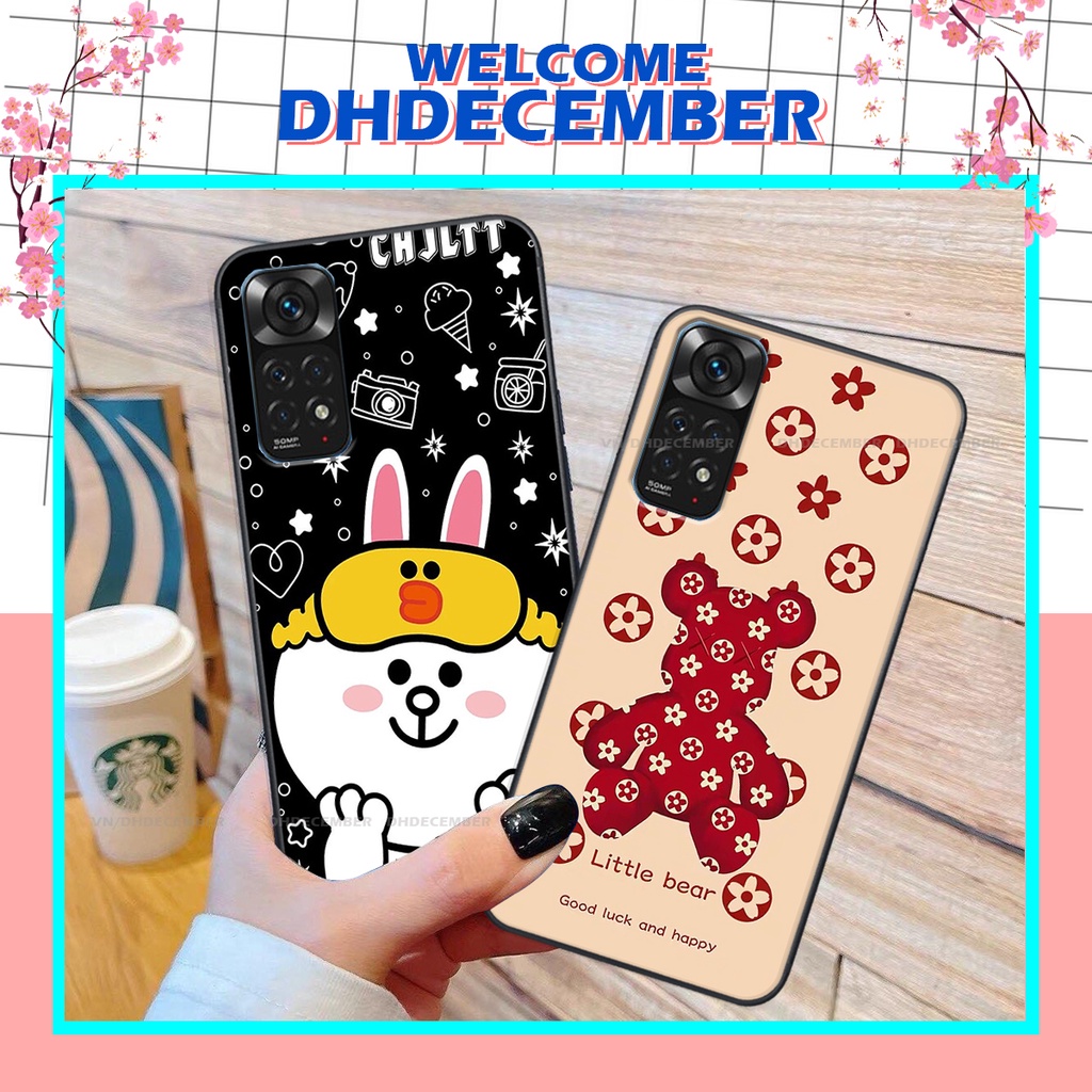 Ốp lưng Xiaomi REDMI NOTE 11 / NOTE 11S 4G / NOTE 11 PRO 4G / 5G in hình gấu K@ws, gấu nâu, dor@emon RẺ- ĐẸP- BỀN