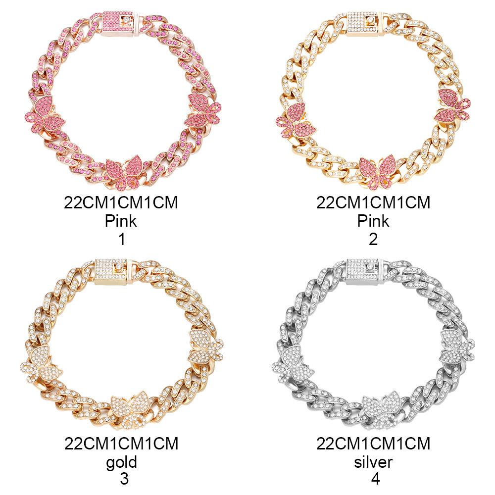 Lắc Chân Mạ Vàng 18K Đính Đá Hình Bướm Xinh Xắn Cho Nữ|Bông Tai Mạ Bạch Kim 18K Sang Trọng 18K