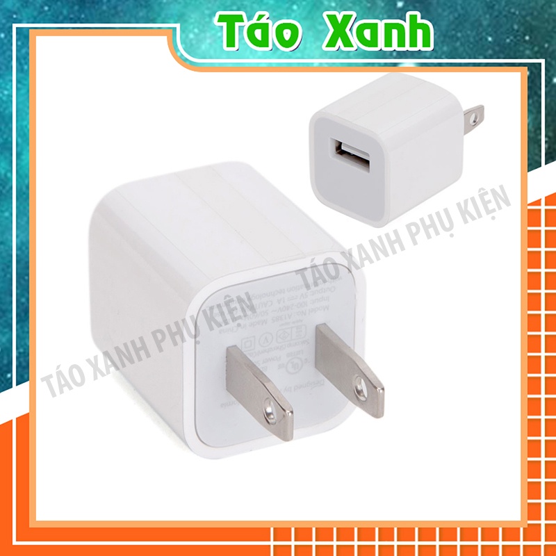 Củ Sạc Vuông Iphone 1A Cao Cấp I7 - Táo Xanh Phụ Kiện