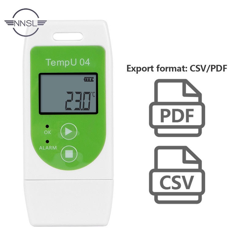 NNSL USB Temperature Data Logger Reusable Temperature Recorder TempU04 PDF Report Temperature Record Instrument