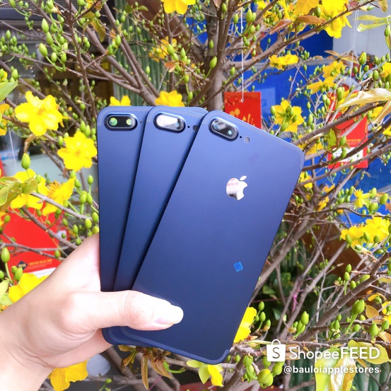 Vỏ 7plus viền vuông xanh navy mới nhất 2021