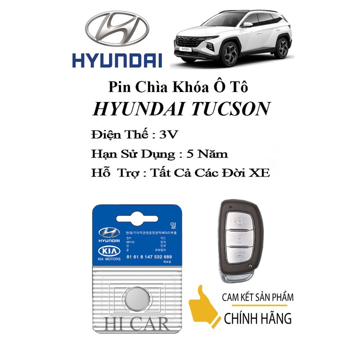 Pin chìa khóa ô tô Hyundai Tucson chính hãng Panasonic