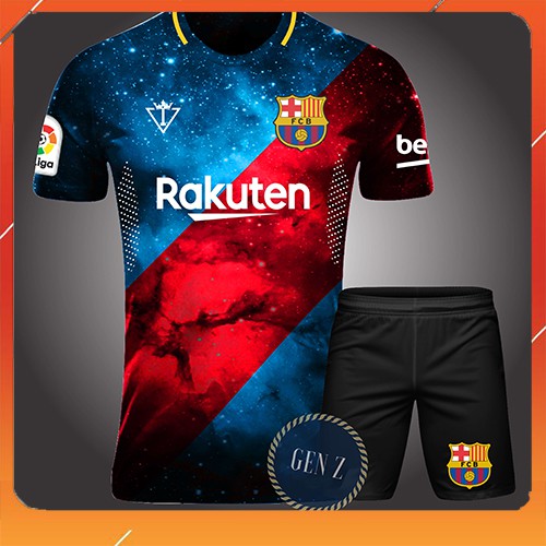 Áo Bóng Đá CLB Barca Thun Lạnh Co Giãn 4 Chiều Cao Cấp - Độc Lạ, Cực Đẹp