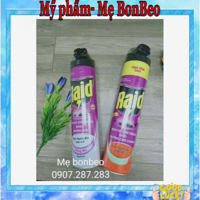 Xịt Raid diệt côn trùng 600ml