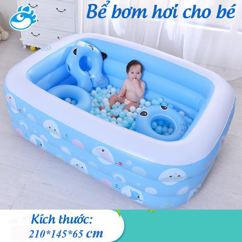 Bể Bơi 1m2 - 1m3 - 1m5 - 1m8 Siêu Dày [GÌ CŨNG RẺ] Tặng Kèm Bơm Điện Clevermart