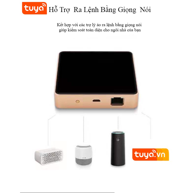 Trung Tâm Điều Khiển Nhà Thông Minh Viền Kim Loại Zigbee 3.0 Tuya THA3