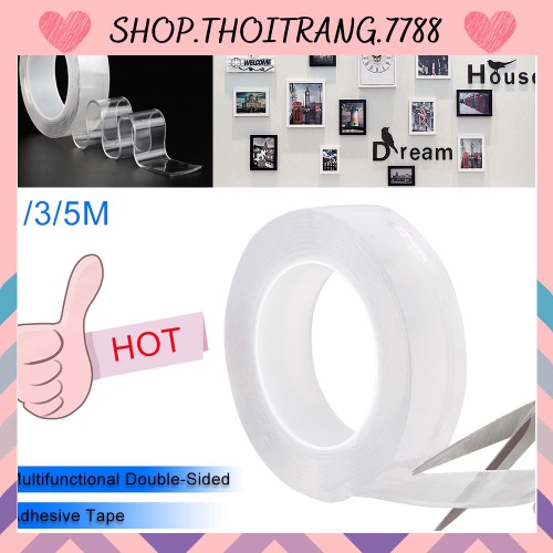 Set 2 Cuộn Băng Dính 2 Mặt Đa Năng Trong Suốt Siêu Dính Mọi Bề Mặt 88127 Shop Thời Trang 7788