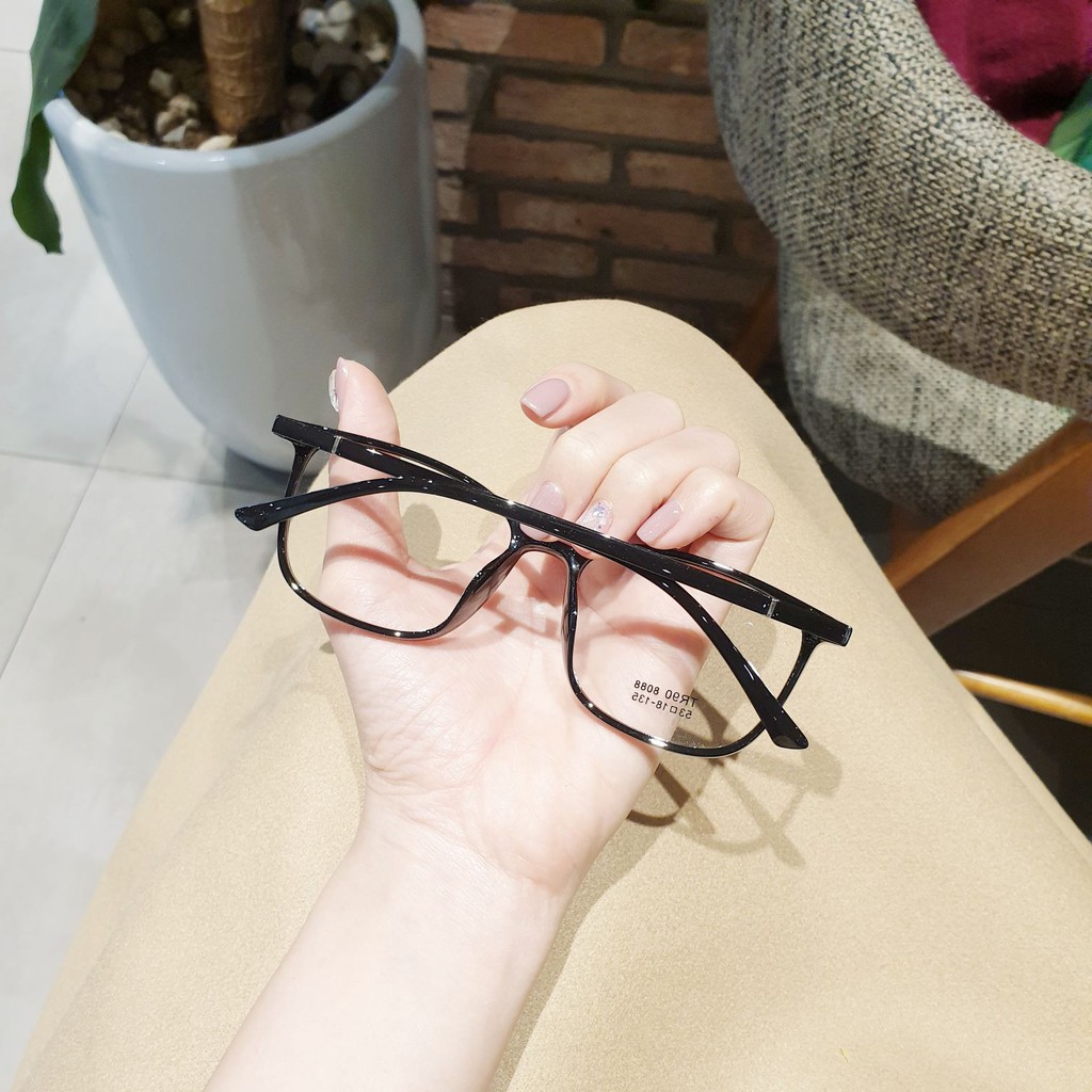 Kính mắt vuông bầu gọng dẻo Qiwa Eyewear 8088, Gọng kính cận nhựa dáng basic dễ đeo | BigBuy360 - bigbuy360.vn