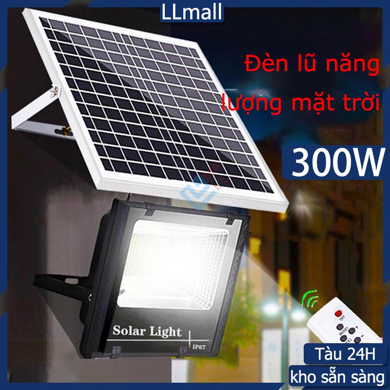 Đèn Led Năng Lượng Mặt Trời Đèn Sân Vườn Siêu Sáng Chống Nước Cao Cấp 50W 100W 200W 300W Đèn Pha Năng Lượng Mặt Trời sân