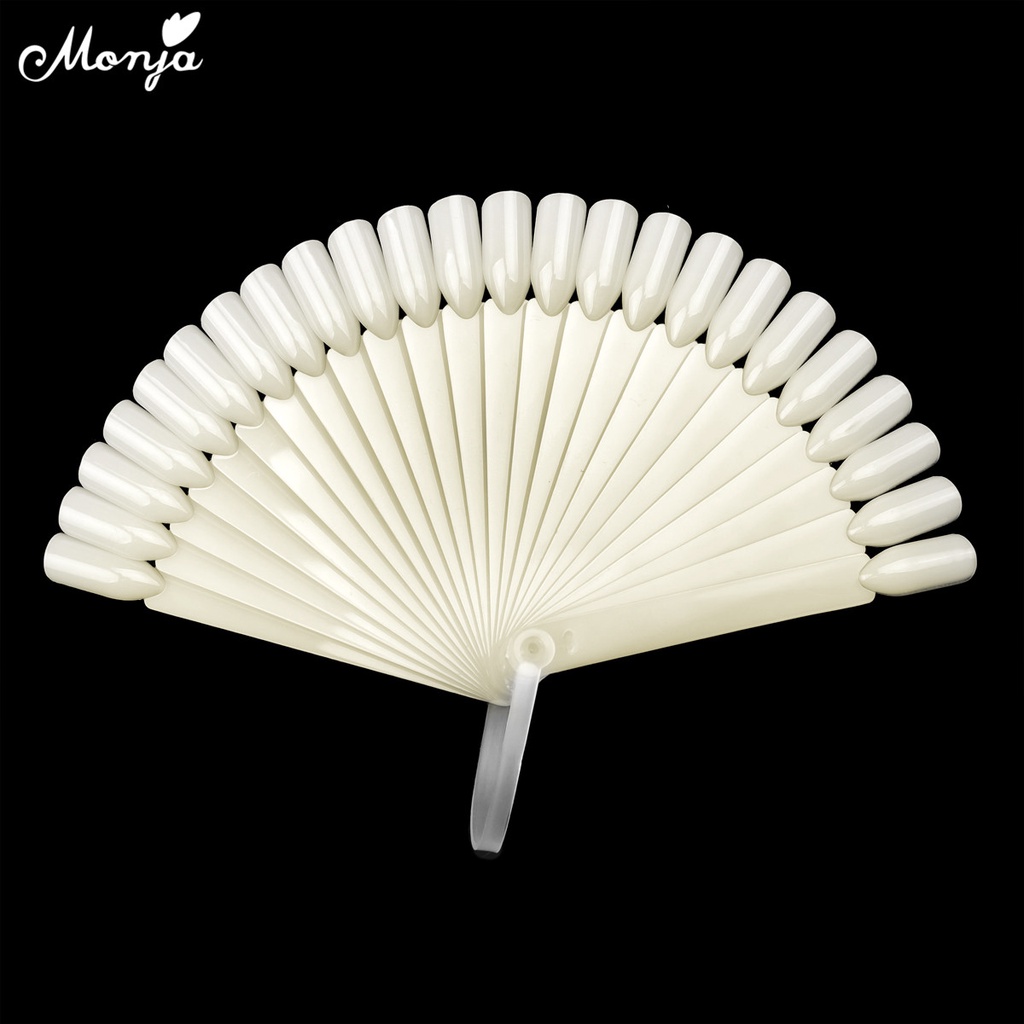 Set 24 móng tay giả MONJA trưng bày sơn móng tay màu sắc bắt mắt tháo rời được tiện lợi