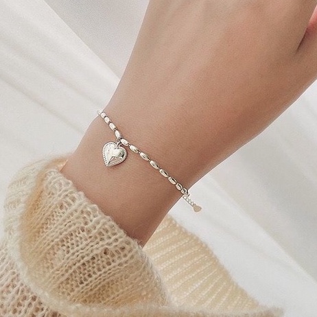 Vòng tay bạc ý 925 trái tim tình yêu lắc tay nữ