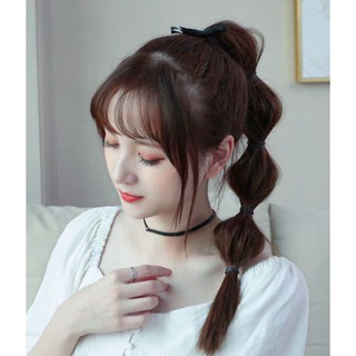 [ hàng hót, freeship ] tóc giả nữ cột thẳng khúc, tóc buộc kiểu