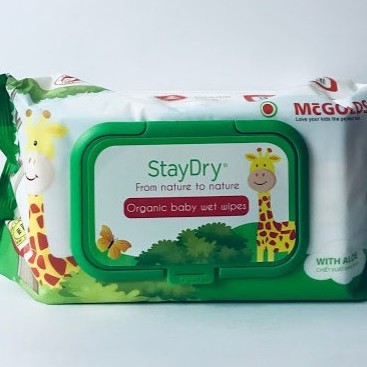 Khăn Ướt Organic Trẻ Em StayDry 100 Tờ Không Hương