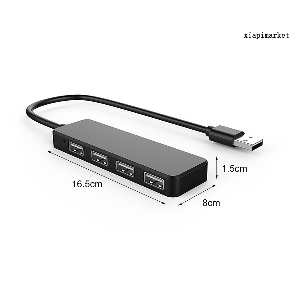 LOP_Docking Station Quick Transmission Plug and Play Ultra-thin 4 in 1 USB2.0 Splitter Cable Hub for Computer