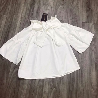Áo trễ vai buộc nơ sau