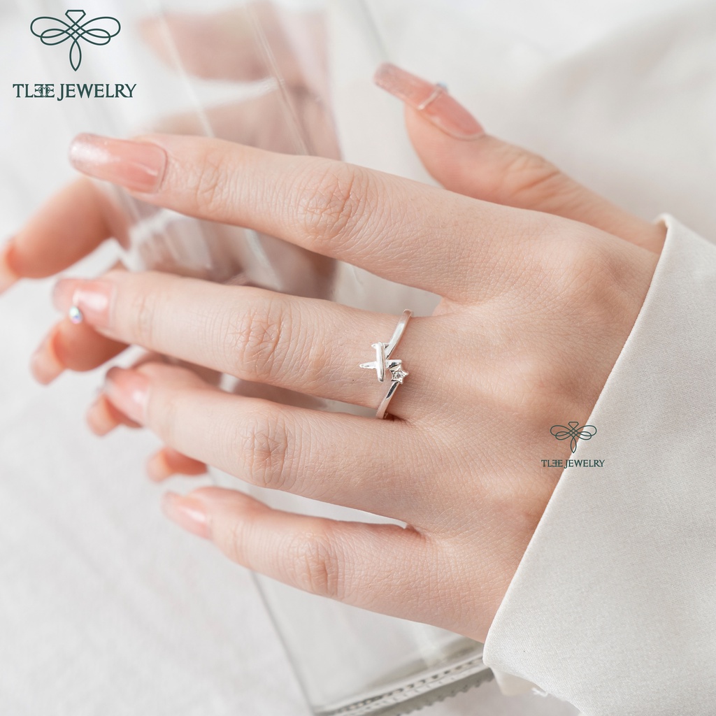 Nhẫn bạc nữ TLEE máy bay đính đá cách điệu TleeJewelry A0204