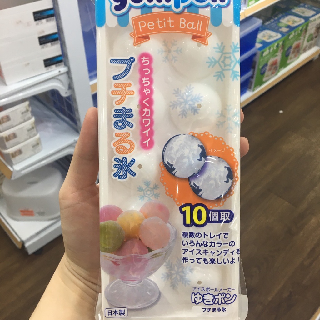 Khay đá tròn, khuôn làm đá hình tròn 10 viên