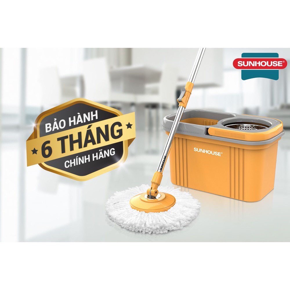 Bộ lau nhà xoay 360 độ SUNHOUSE KS-CL350PB-PO HÀNG CHÍNH HÃNG