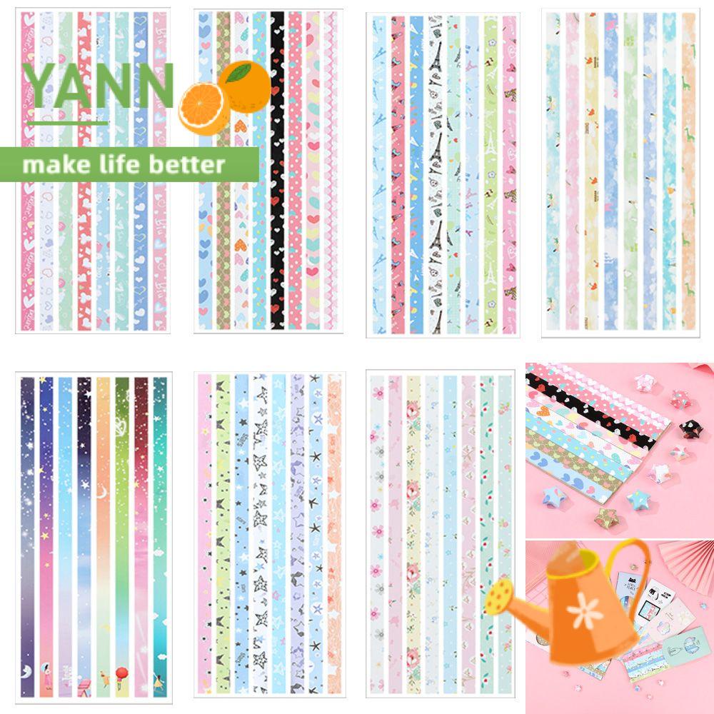Set 136 dải giấy Origami xếp ngôi sao may mắn lời chúc tốt đẹp nhất màu mix 1 mặt diy quà tặng trẻ scrapbook