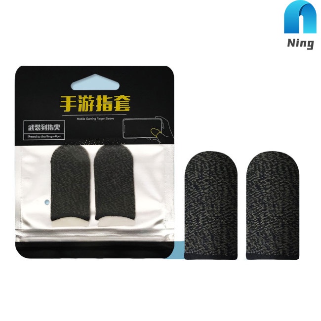 1 Cặp Bọc Ngón Tay Bằng Sợi Đồng Siêu Mỏng Thoáng Khí 18-pin Cho Game Pubg