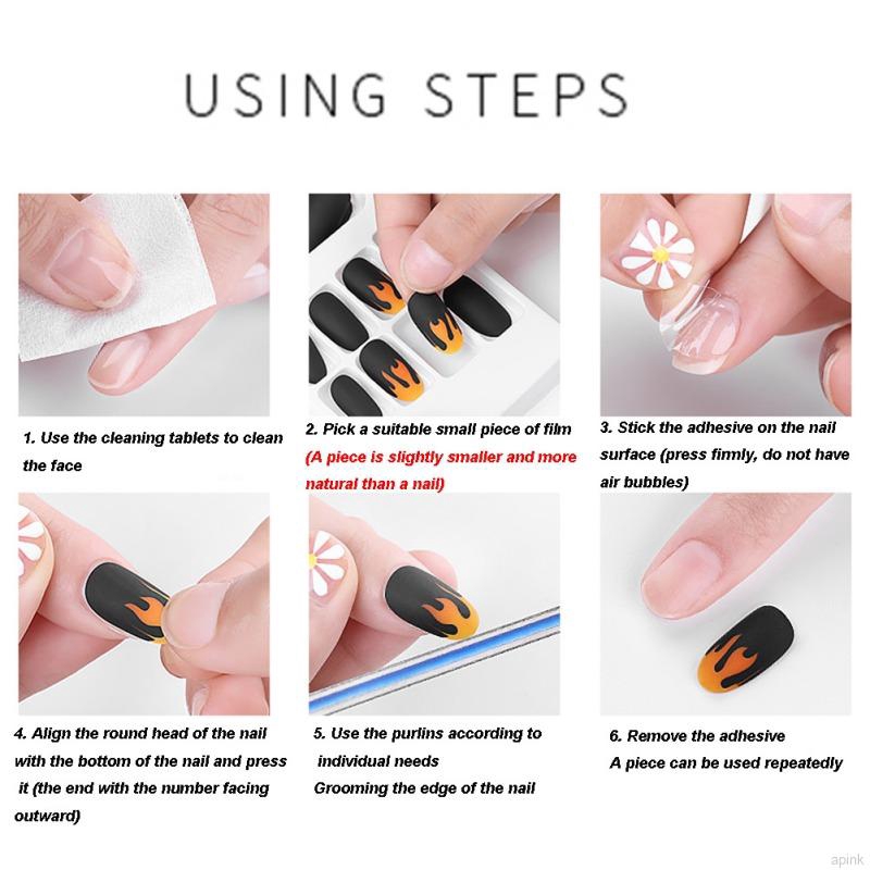 [Hàng mới về] Set 24 móng tay giả đầu tròn tiện lợi