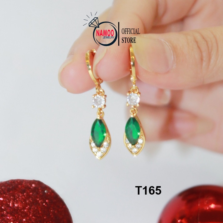 [Mã FAMARAL2 giảm 10K đơn 50K]Khuyên Tai Vàng Nữ Mạ 18k, Hoa Tai Gài Nữ Cao cấp Namoo Jewelry Nhiều Mẫu