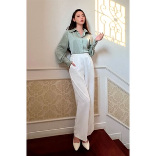 Áo sơ mi lụa basic cách điệu MAIIMER SILK SHIRT