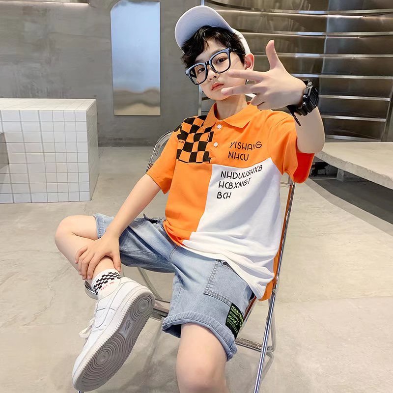 Quần short BXPB denim dáng rộng nhiều túi thời trang mùa hè cho bé trai