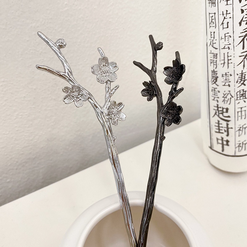 Kẹp Tóc Kim Loại Màu Đen Phong Cách Trung Hoa