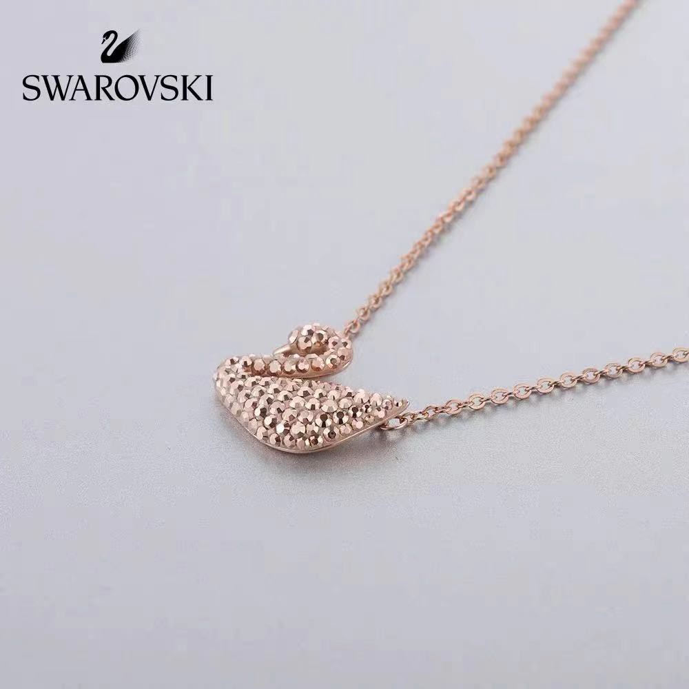 SWAROVSKI vòng cổ Hình Thiên Nga Xinh Xắn Dành Cho Nữ