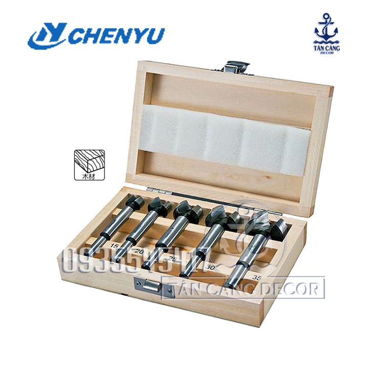 Bộ 5 Mũi Khoét Gỗ Forstner Bits ChenYu