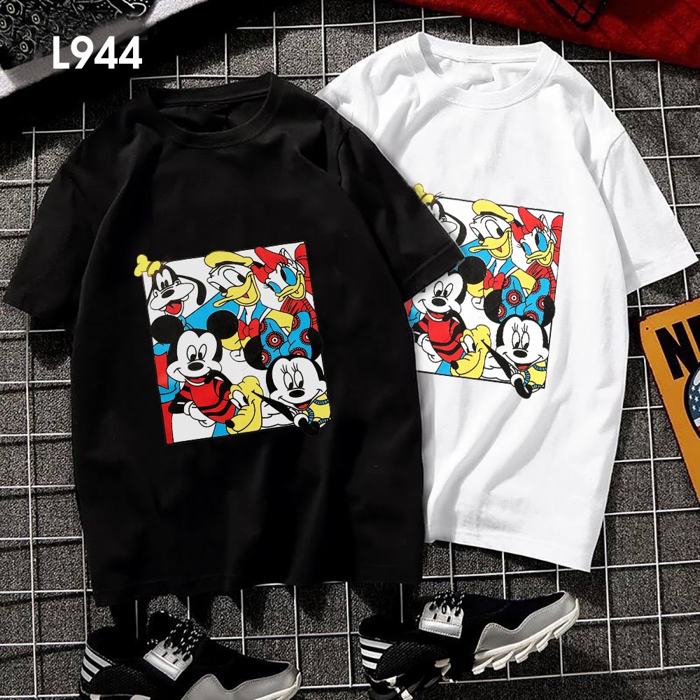 Áo thun nam nữ mickey 944 chất cotton mát mịn siêu hot