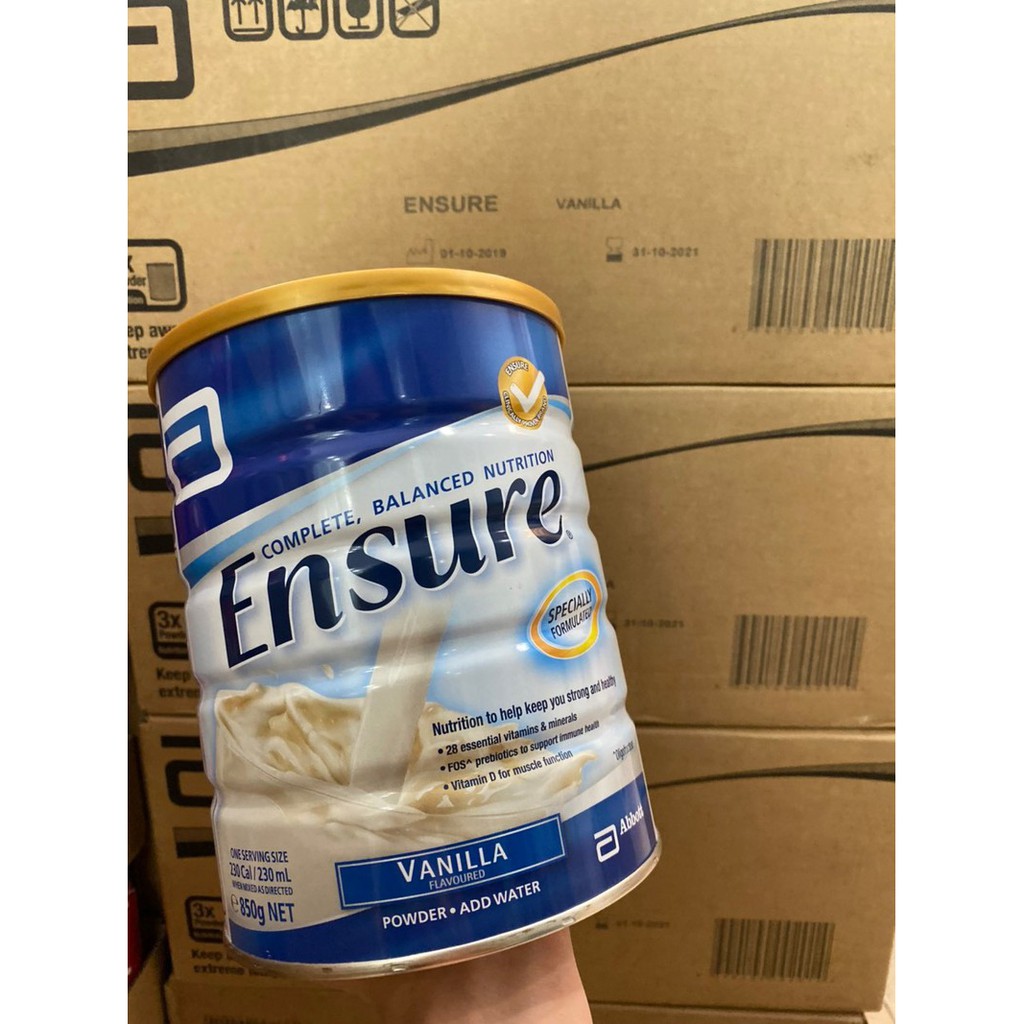 Sữa Ensure Úc (850g) vị vani mẫu mới