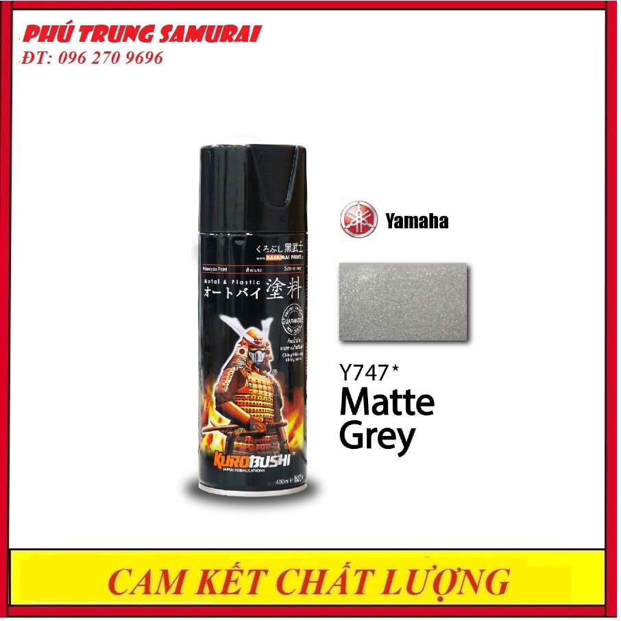 SƠN XỊT SAMURAI Y747* MÀU XÁM MỜ