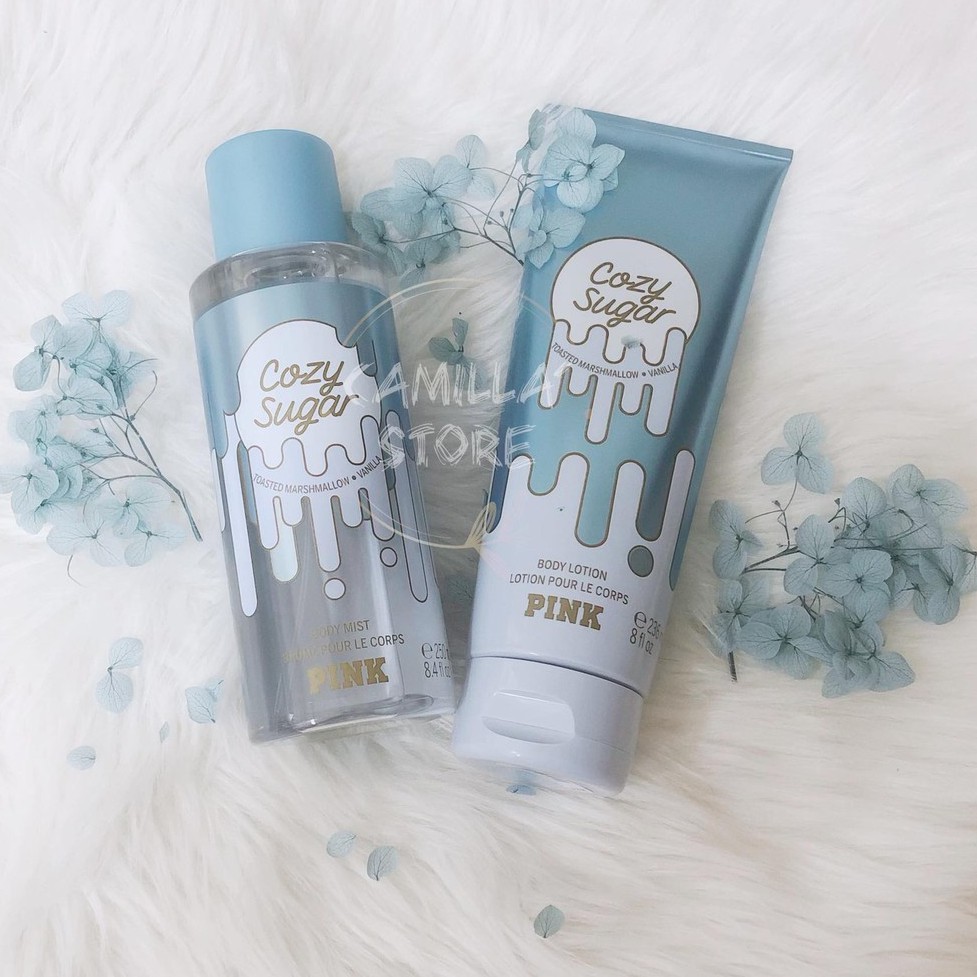 Set Xịt Thơm Và Dưỡng Thể Victoria's.Secret Pink - Cozy Sugar 250ml🌼🌼🌼