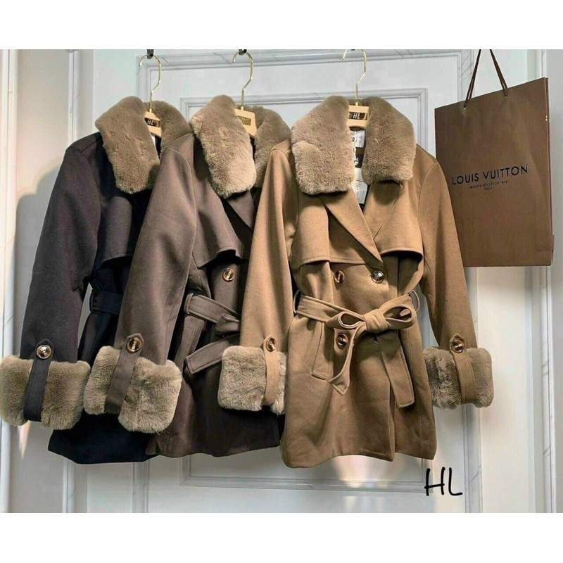 [ MÃ 1801 ] ÁO KHOÁC DẠ CỔ LÔNG PHA TAY LÔNG | BigBuy360 - bigbuy360.vn