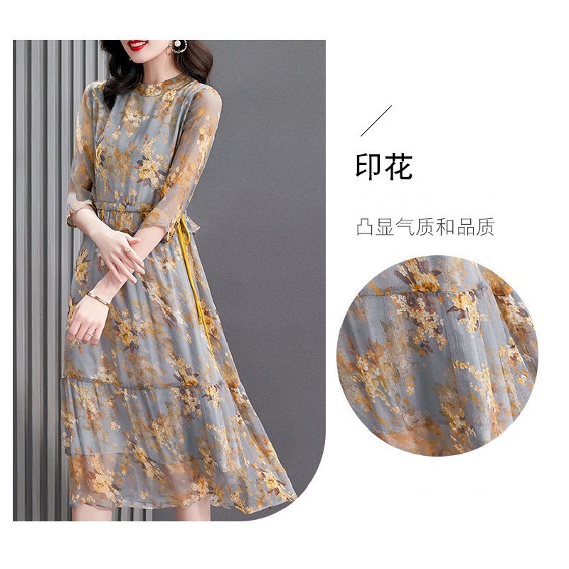 Đầm Chiffon Dáng Ôm In Họa Tiết Hoa Thời Trang Mùa Hè Hàng Mới Dành Cho Nữ 2021