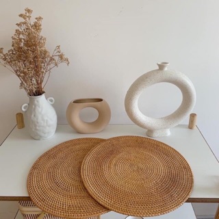 [Giá xưởng] Lót nồi, khay trà bằng mây đường kính 24cm