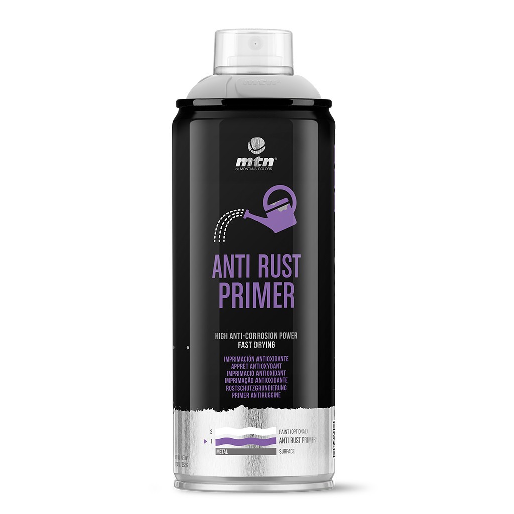 Sơn Xịt Lớp Lót Chống Rỉ - MONTANA PRO Anti Rust Primer 400ml.