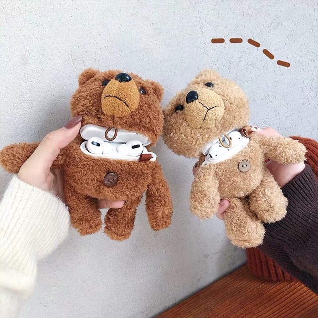 Case Airpod 1/2/Pro gấu bông teddy