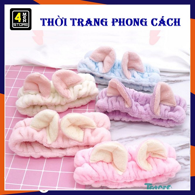 Băng Đô Nơ Tai Mèo ( Giao Màu Ngẫu Nhiên ) - Cao Cấp - Dày Chắc Chắn Mềm Mịn - Siêu Dễ Thương