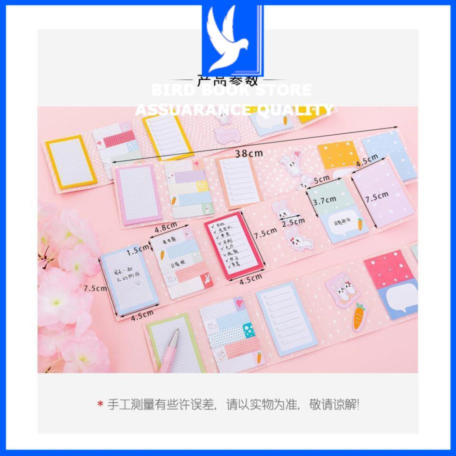 Note ghi chú Washi tape cao cấp Bird Book - giấy nhớ hoạt hình