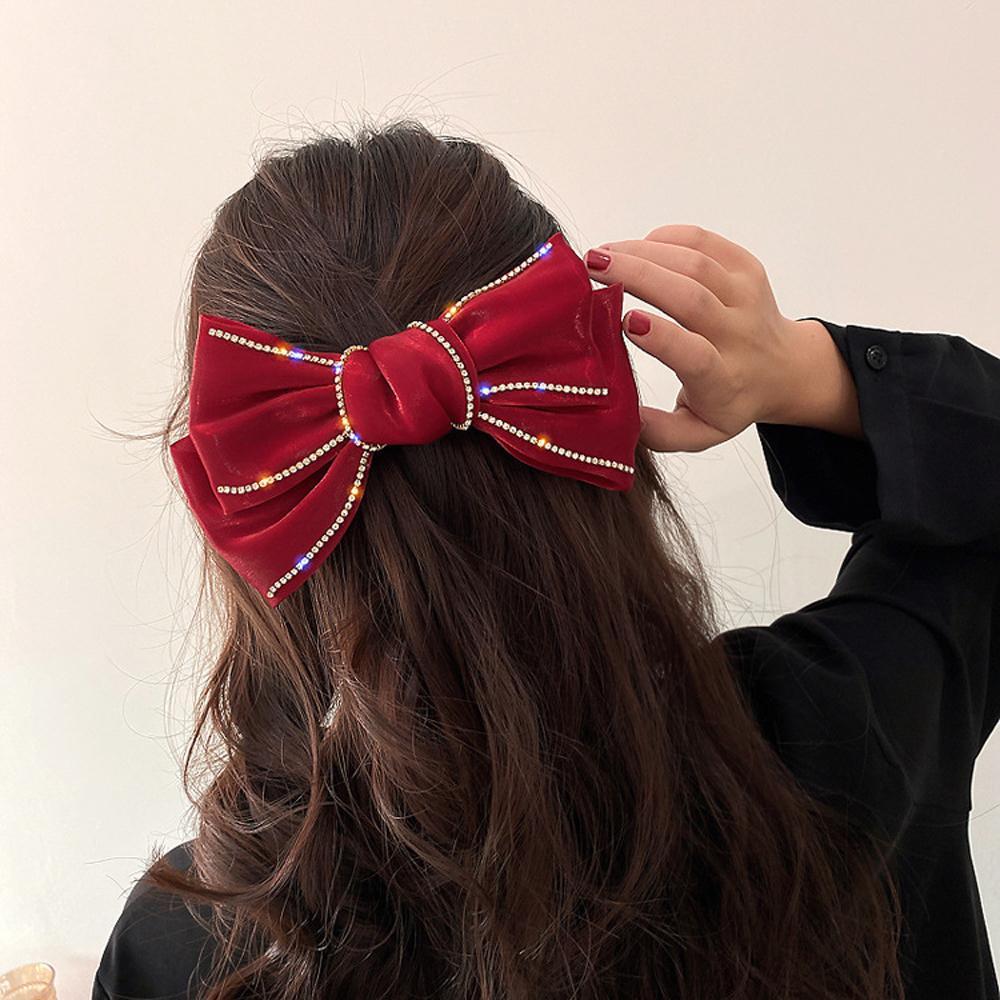 Kẹp Tóc Nơ Vải Satin Thời Trang Dành Cho Nữ