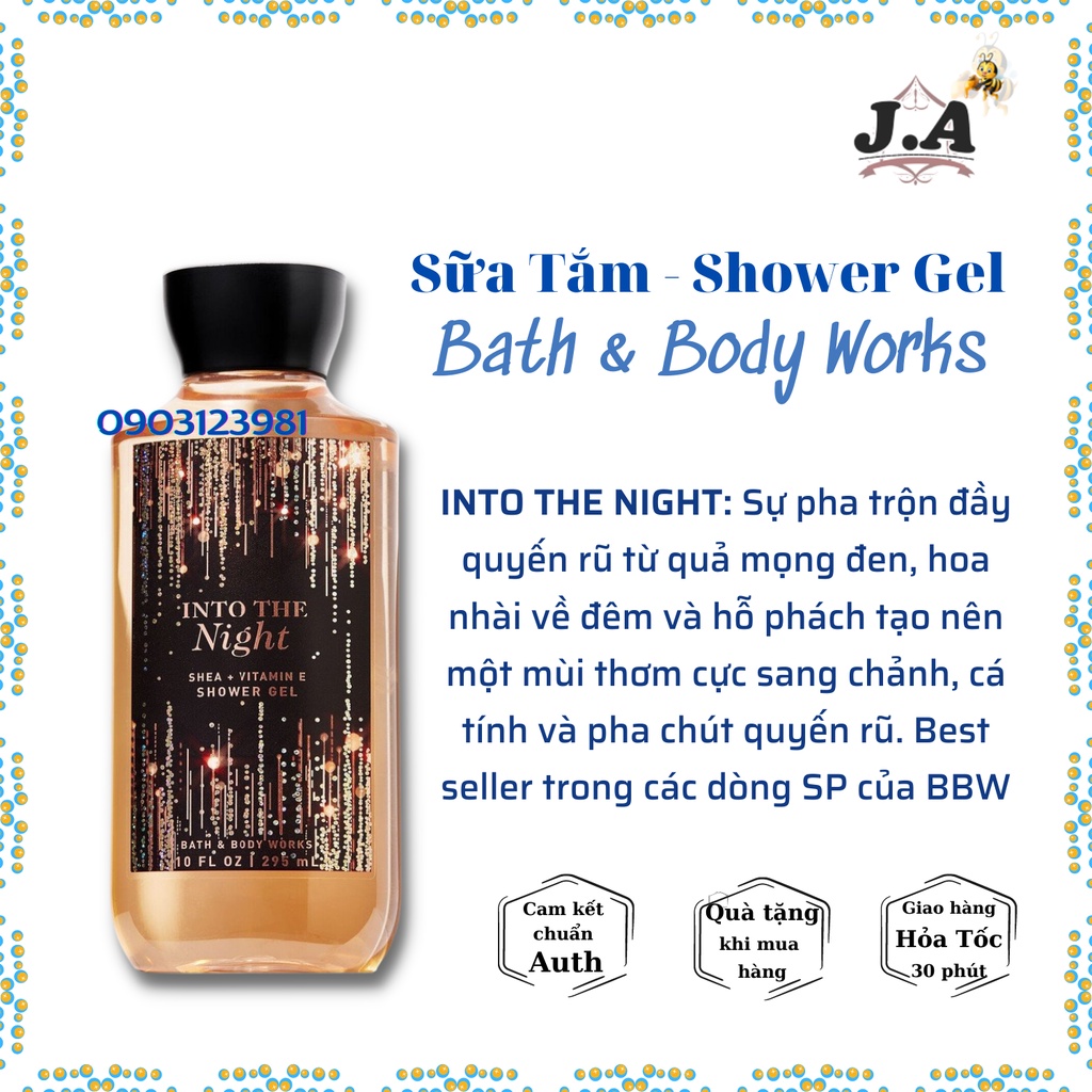 (Mùi Hot) Sữa Tắm Dưỡng Ẩm Bath &amp; Body Works Chính Hãng Mỹ, Showel Gel - J.A Shop