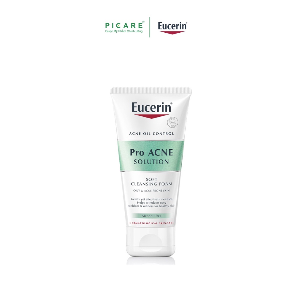 Sữa rửa mặt tạo bọt cho da mụn Eucerin Pro Acne Solution Soft Cleansing Foam 50g - 98360